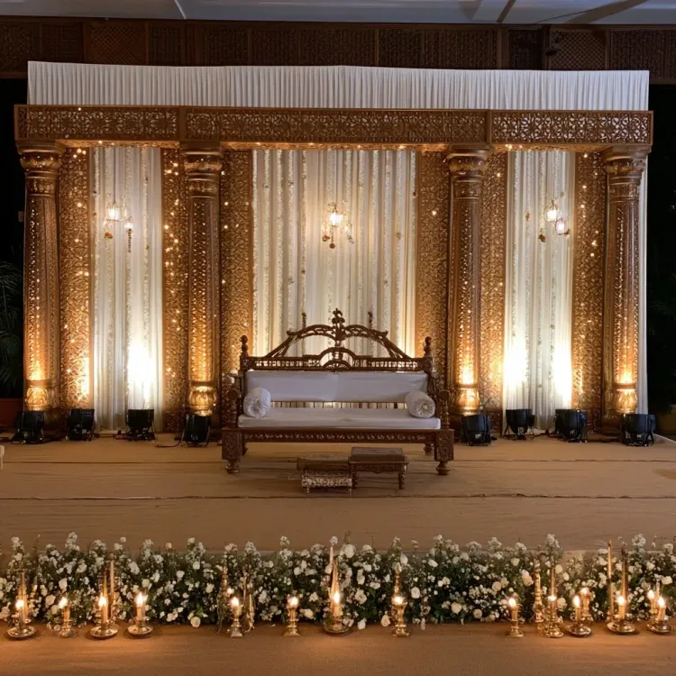 Decorated stage setup