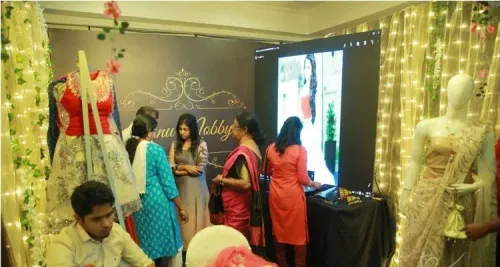 A styled booth
