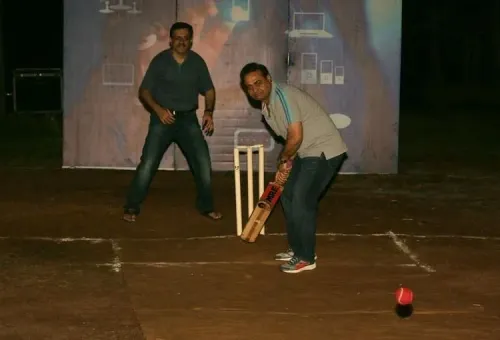 Employees participating in a corporate team-building activity